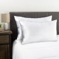 thumbnail image 2 of Satin Microfiber Pillowcases for Hair & Skin- Set of 2 King Size Pillow Covers, Hidden Zipper- Helps Prevent Frizz & Wrinkles by LHC (White), 2 of 5