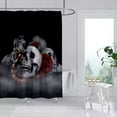 thumbnail image 3 of Skull Shower Curtain Sets RedRose and Snake Halloween Funny Goth Gothic Curtains with Non-Slip Rugs, Toilet Lid Cover and Bath Mat for Bathroom Set 4 Pcs (W72''xH72'') 12 Hooks Included, 3 of 4