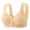 A-Beige, variant on Women Wireless Lightly Padded Bralett Seamless Low Cut V-Neck Front Closure Lightweight Bras