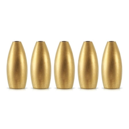 5pcs Brass Bullet Sinker Weight Fast Sinking for Rig Bass Fishing Accessory Lead (Best Powder For 9mm Lead Bullets)