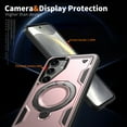thumbnail image 4 of Rugged Phone Case for Samsung Galaxy S23+ Plus, Military Grade Shockproof Samsung Galaxy S23 Plus Case with Ring Holder, Kickstand, TPU & PC Shell Compatible with MagSafe, Rosegold, 4 of 6