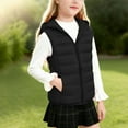 thumbnail image 6 of QQAMB Girls Boys Vest Lightweight Sleeveless Zipper Coat Kids Hooded Puffy Vests Warm Winter Outerwear, 6 of 8