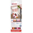 thumbnail image 1 of Set de plumones pincel para porcelana edding 4200, 6 colores, tonos cálidos, 1 of 9