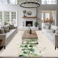 thumbnail image 3 of Rectangle Area Rugs 8 x 10 Ft, Green Eucalyptus Leaves Non-Slip Residential Carpet, Vintage Art Farmhouse Rustic Indoor Crawling Mats Runner Rugs for Living Room/Dining Room/Bedroom, 3 of 8