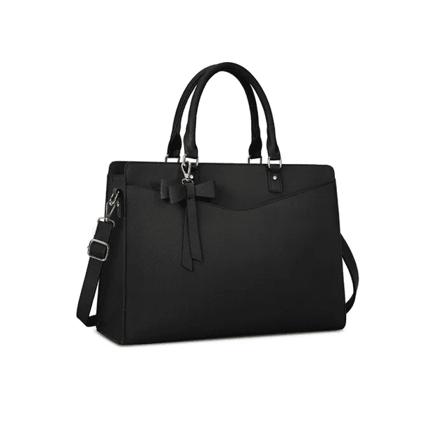 Bolsas Xtellar De Mujer 15.6 Pu Bolsa Para Laptop Impermeable Acabado De Los Herrajes Oro Color Negro