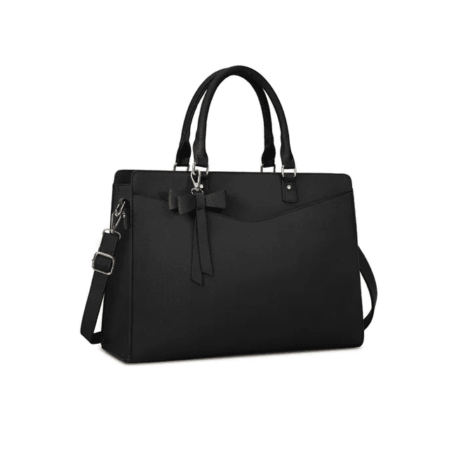 Bolsas Xtellar De Mujer 15.6 Pu Bolsa Para Laptop Impermeable Acabado De Los Herrajes Oro Color Negro
