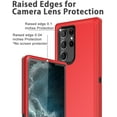 thumbnail image 2 of Entronix Heavy Duty Case Designed for Galaxy S22 Ultra Shockproof Triple Layer Rugged Case, Red, 2 of 7