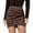 Brown, variant on Hpapadks Womens Skirt Suede Solid Fall Winter Pleated Irregular Zipper Short Half Skirt Beige L
