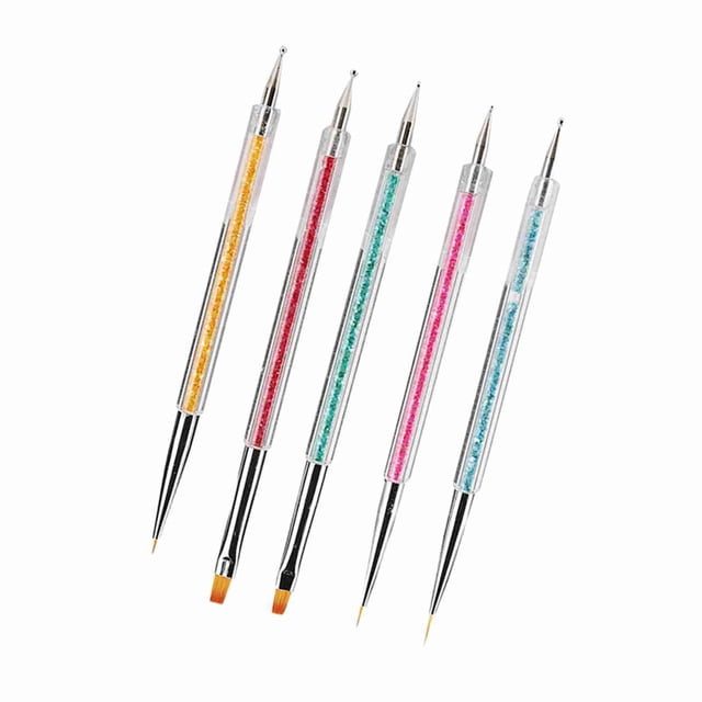 Juego de 5 pinceles para manicura y decoración de uñas