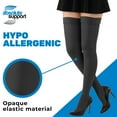 thumbnail image 6 of Extra Large Compression Thigh High for Men and Women 20-30mmHg - Black, 3XL, 6 of 13