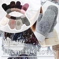 thumbnail image 4 of Dyfzdhu Thermal Gloves For Womens Warm Gloves Fleece Lined Knit Gloves Elastic Cuff Winter Gloves Knit Warm Lined Gloves Black, 4 of 4