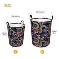 thumbnail image 5 of Balery Snake And Flower Round Laundry Basket with Handles Waterproof Freestanding Laundry Hamper for Clothes Toys in the Dorm and Family-, 5 of 8