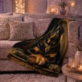 thumbnail image 6 of Regal Rottweiler Portrait Dog, Cozy Pet Portrait Pattern, Warm Flannel Blanket for Living Room and Bedroom with Detailed Artwork, Dog Lovers Just Because Gift, Pet Lover Home Decor, 6 of 9