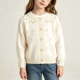 thumbnail image 6 of Busydd Girls Knit Cardigan Sweater 0-6 Years Trendy Comfy Button Down Round Neck Cardigans Casual Long Sleeve Open Front Outerwear 3-4 Years, 6 of 9