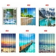 thumbnail image 4 of 71*71 in HD Seascape Printed Polyester Shower Curtains with 12 C-Shape Plastic Hanging Hooks Beautiful Bath Decor, 4 of 4