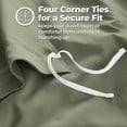 thumbnail image 4 of Superior Egyptian Cotton 1200 TC Solid Sage Duvet Set, King/California King, 4 of 9