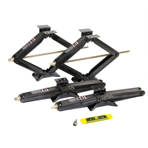 Rock-Man RV Camper Trailer Stabilizer Leveling Scissor Jacks Kit 24" 5000 lb, 4 Set