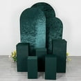 thumbnail image 5 of Balsa Circle 5 Hunter Green Rectangular Pedestal Fitted Spandex Display Stand Covers Set Party Events Decorations Supplies, 5 of 8