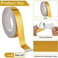 thumbnail image 3 of 55Yards x 1.18" Gold Metalized Polyester Film Tape Foil Peel and Stick Self-Adhesive Wall Molding Trim with Mirror-Like Finish for Cars Detailing Accent Wall Graphic DIY, 3 of 6