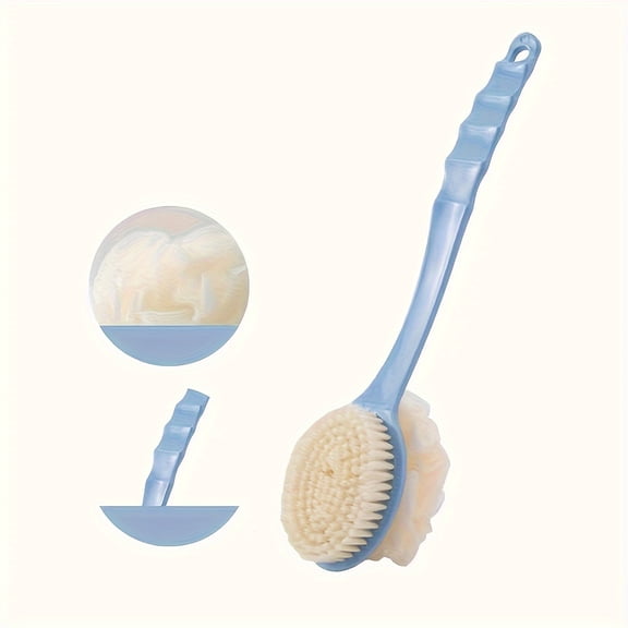 Soft Body Scrubber Shower Exfoliating Scrubs Long Handle Bath Brush Exfoliator Skin Massager Cleaning Brush Bathroom Accessories