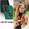 thumbnail image 6 of for Samsung Galaxy S23 Case [NOT for S23 Plus & S23 Ultra], Slim Soft Bumper Galaxy S23 Case, with Ring Holder Kickstand for Samsung S23 Case, Shockproof Protective Cover S23 Case 6.1", Green, 6 of 14
