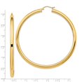 thumbnail image 7 of 14K Yellow Gold Lightweight 4mm Polished Hoop Earrings, 7 of 7