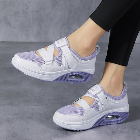

Aayomet Womens Slip on Sneakers Outdoor Mesh Color Shoes Solid Shoes Runing Sports Breathable Women Women s Purple 8