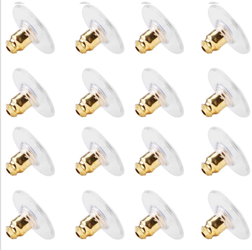 Bullet Locking Earring Backs for Diamond Studs Replacements Earring Backs  for Heavy Earrings Droop Earrings Hypo-Allergenic Rubber Earring stoppers 