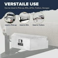 thumbnail image 4 of ARKSEN 39" Diamond Plate Aluminum Trailer Tongue Box Pickup Truck Tool Box Storage Organizer With Lock Key, Silver, 4 of 7