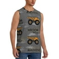 thumbnail image 2 of Disketp Construction Machines Sleeveless Tshirts For Men, Muscle Shirts For Men Dry Fit Tank Top-Medium, 2 of 8