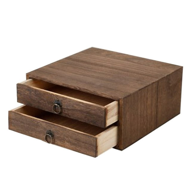 1 Set of High Grade Tea Box Vintage Tea Drawer Pu'er Tea Box Wooden Tea Box