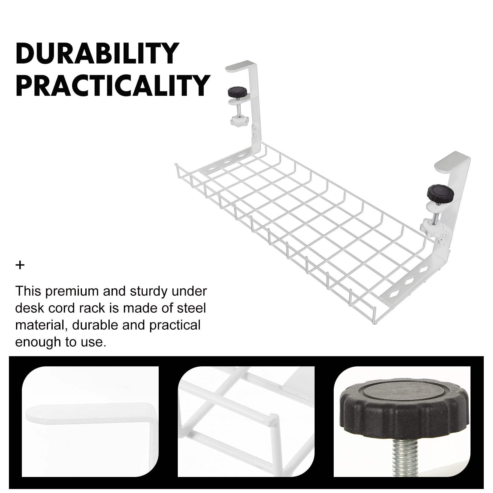 Raindrops Cable and Wire Organizer Rack with Protective Holder for Office and Home, Efficient Cord Management Storage Solution