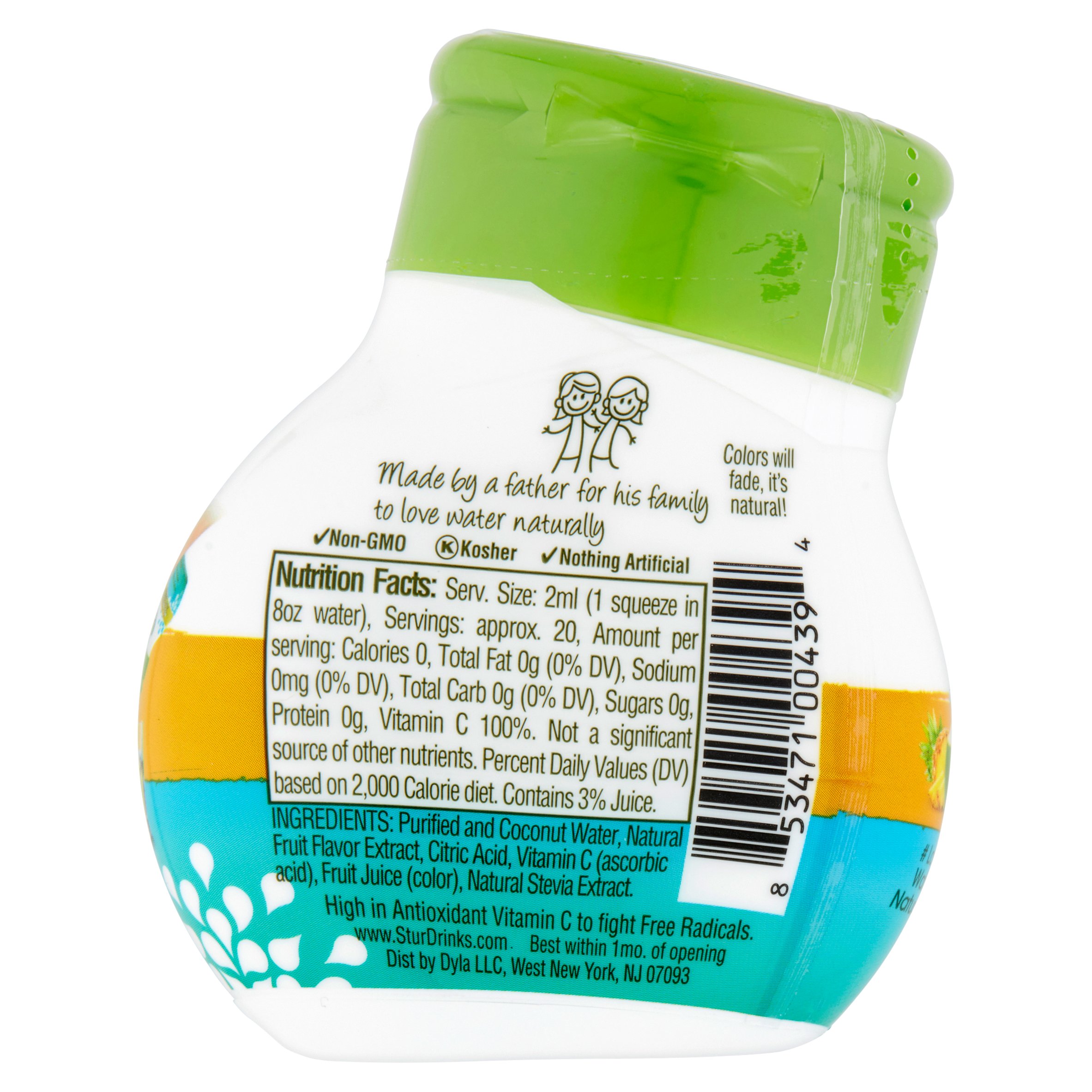 Stur Coconut Water + Pineapple Liquid Water Enhancer, 1.62 fl oz, 6 pack