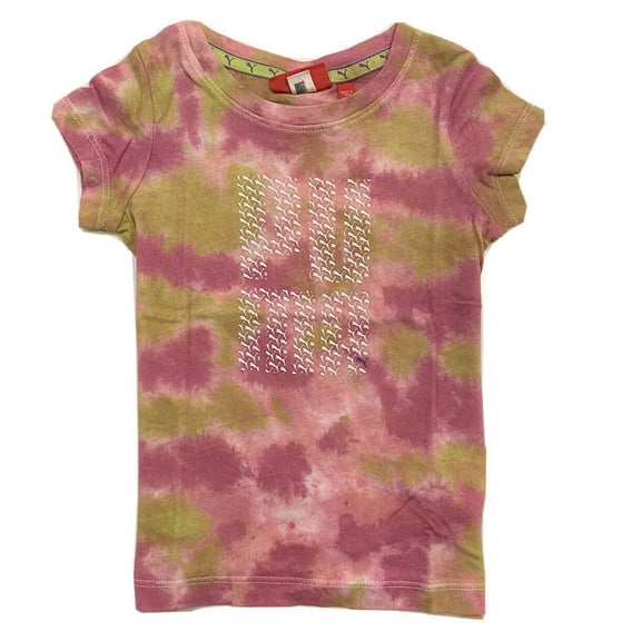 PUMA GIRLS TOP - RASP ROSE SZ 2T PINK - TEE SHIRT SHORT SLEEVE GRAPHIC TODDLER