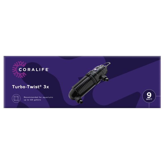 Coralife Turbo-Twist UV Sterilizer 3X, Up to 125 Gallons