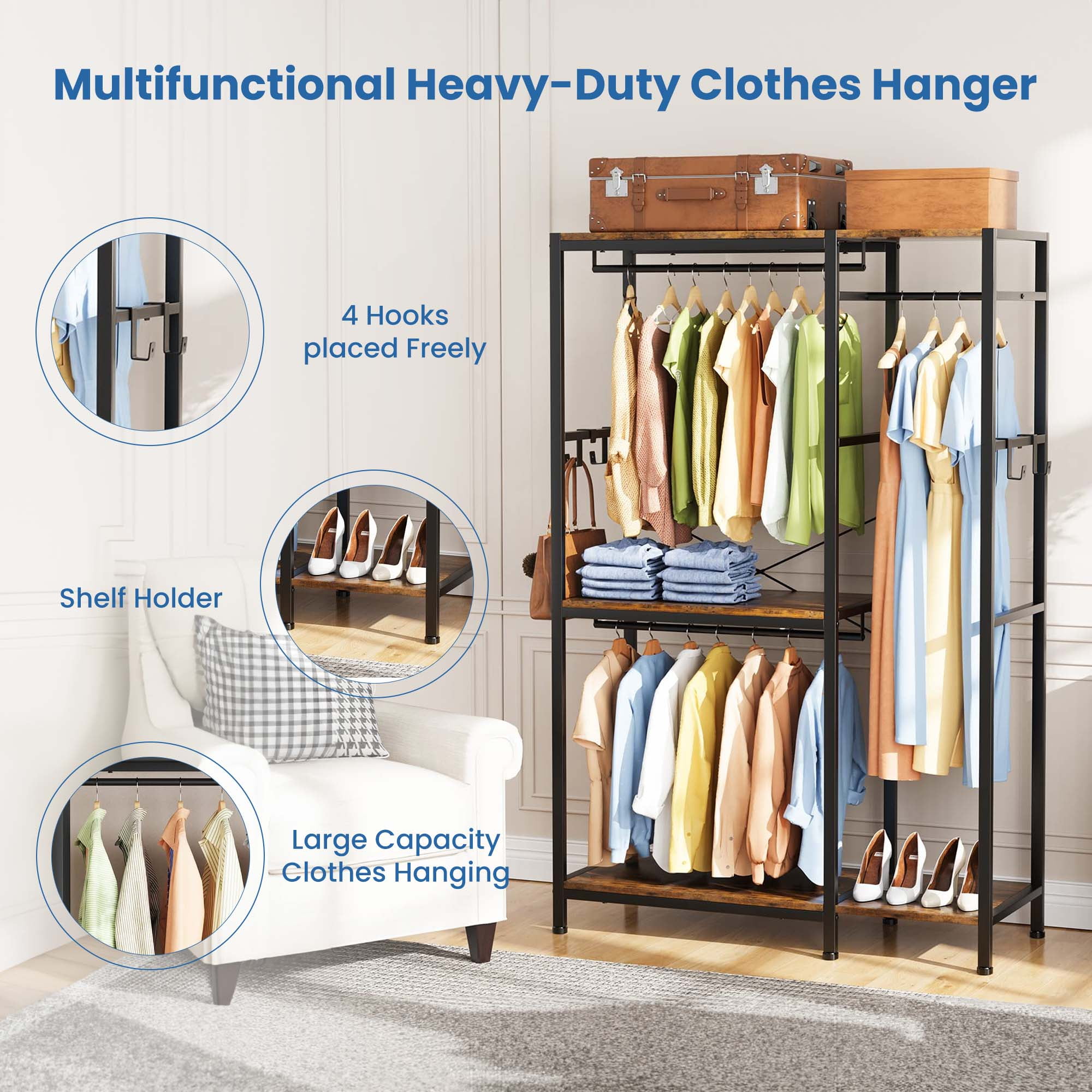 Clothes rack online holder