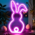 thumbnail image 2 of Easter LED Bunny Night Light USB Powered Spring Party Rabbit Neon Lamp Holiday Decoration for Kids, 2 of 9