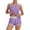 Purple, variant on Women's Tankini Sets Soft Comfy Tank Tops and Drawstring Waist Swim Shorts Fashion Solid Color Summer Trainning Diving Bathing Suit Black M
