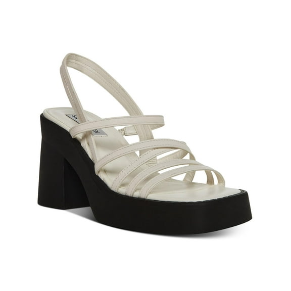 Steve Madden Womens Kalani Leather Strappy Platform Sandals
