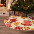 thumbnail image 5 of Rateoe Cups of Tea Pattern Christmas Tree Skirt with Ties , Christmas Tree Decorations, Farmhouse Christmas Decor Xmas Holiday Decorations-30", 5 of 6