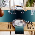thumbnail image 3 of Table Runner Ombre Teal Blue Table Decoration for Kitchen Dinning Gradient Stripes Table Decoration for Indoor Outdoor Party Wedding Decor 13x72inch, 3 of 7
