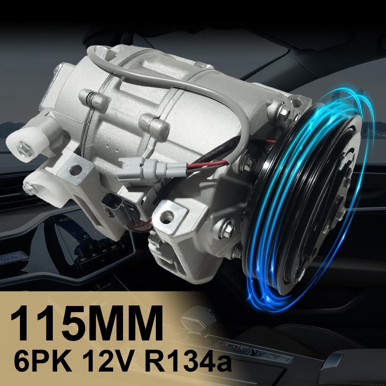 AC Compressor with A/C Clutch for Nissan Altima 2.5L L4 (2013-2018) & INFINITI QX60 2.5L (2018-2019) | CO 29073C, Replaces 926003TA0A | 115MM 6PK