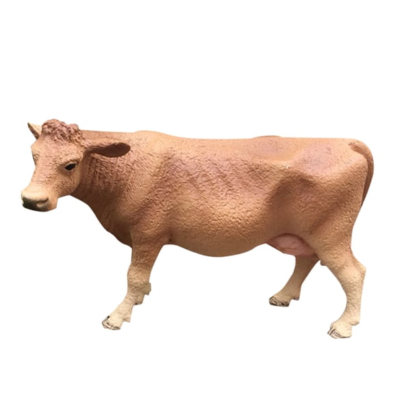 FELTECHELECTR Modelo de vaca lechera de simulación, juguete de vaca lechera, modelo animal de juguete para bebé recién nacido.