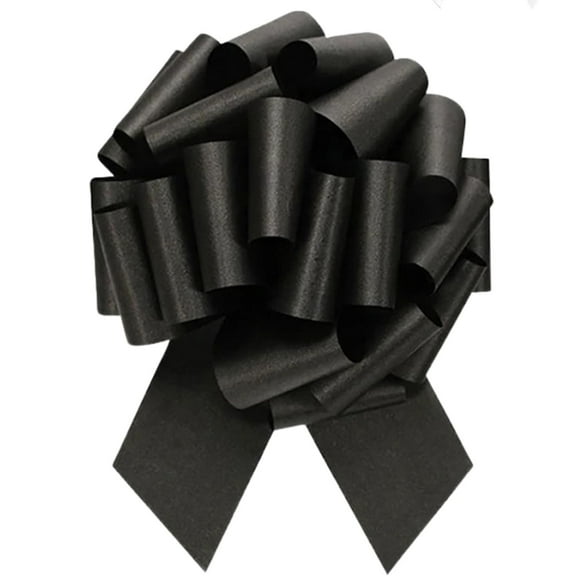 LoonBalloon #5 Perfect Gift Bow 4 inches‚ Black (10-Pack)