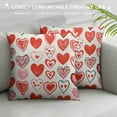 thumbnail image 3 of COMIO  Valentines Day Pillow Covers  Mother's Day Anniversary Decor Pillowcase Red Love Heart Decorative Valentines Throw Pillows Valentines Decor Outdoor Cushion Case, 3 of 5