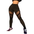thumbnail image 2 of Dream Lifestyle Women Leggings Mesh See Through Summer Slim Stretchy Workout Pants for Sports, 2 of 8