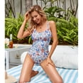 thumbnail image 4 of AICARE Women's One Piece Swimsuit Ruched Tummy Control Square Neck Bathing Suits, 4 of 7