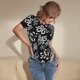 thumbnail image 3 of Balery Snake Body de cuello redondo de manga corta para mujer Tops de manga corta Tops básicos-XX-Large, 3 of 7