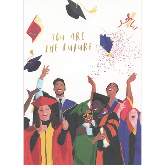 RSVP You Are The Future: Celebrating and Hugging Grads Graduation Congratulations Card
