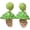 green, variant on Creative Colorful Mushroom Shape Rattan Raffia Straw Stud Drop Dangle Earrings Hand Woven Statement Plant for Women Jewelry Holiday Funny Summer Beach